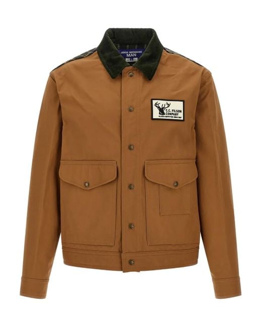 Junya Watanabe Brown X Filson Check-Wool Jacket for men