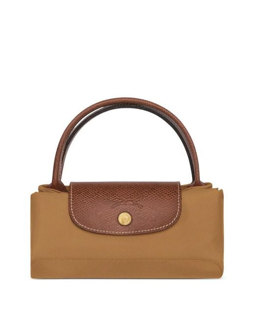 Longchamp Natural 'Le Pliage S' Handbag With Engraved Logo