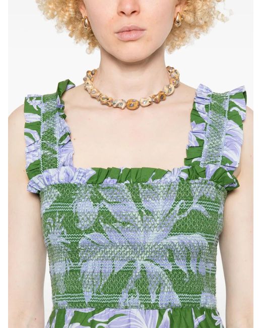 FARM Rio Tropical Swing Midi Dress in Green | Lyst