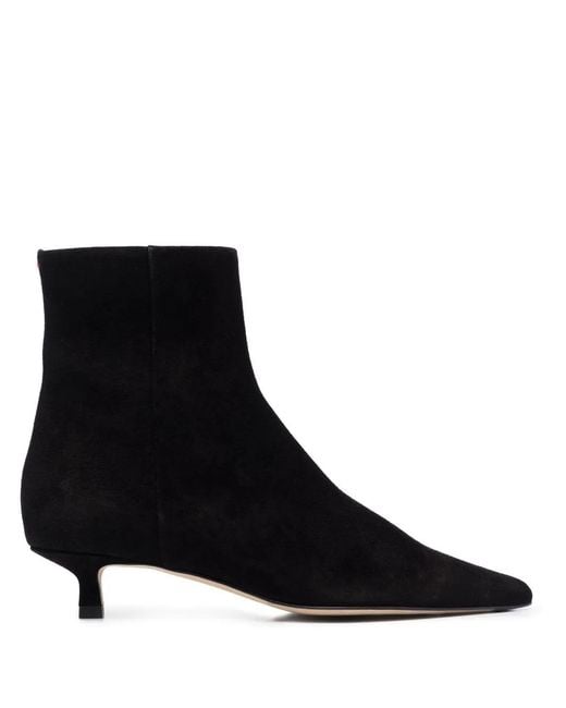 Aeyde Black Pointed-Toe Boots