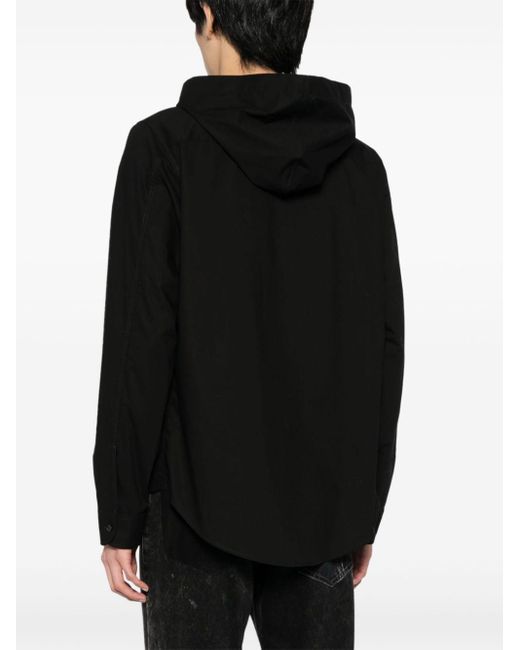 Chemise en coton à capuche MM6 by Maison Martin Margiela pour homme en coloris Black