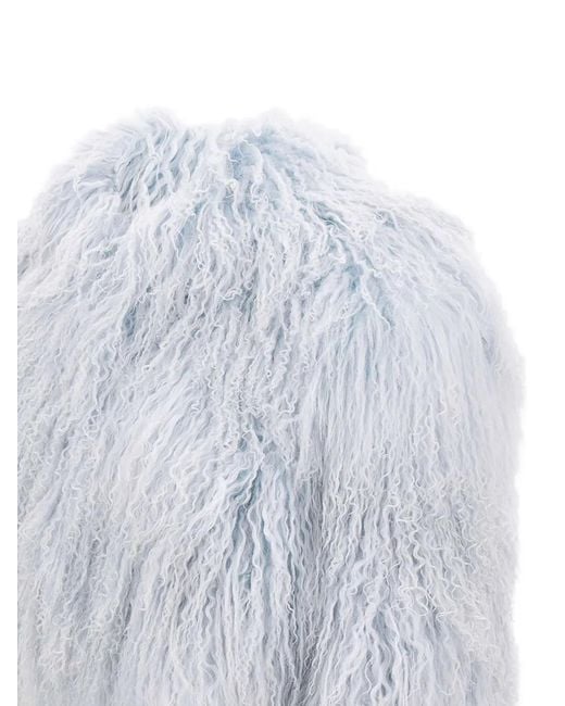 THE TOUCH White Marina Lamb-Fur Jacket