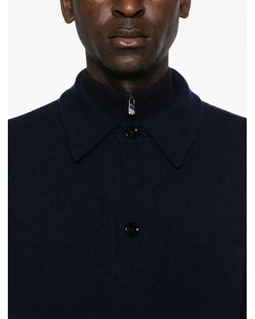 Lardini Blue Patch-Pocket Button Cardigan for men