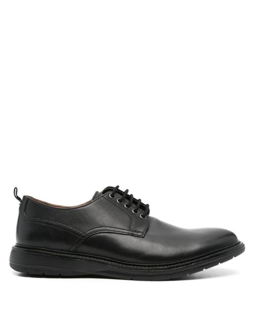 Clarks Black Chantry Walk Leather Derby Shoes for men