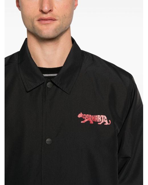 Giacca-camicia con stampa Rocky Coach di Carhartt in Black da Uomo