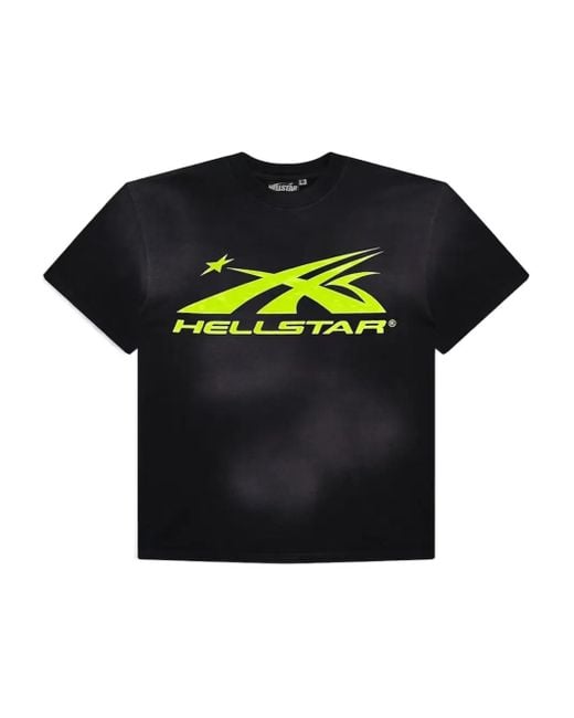 HELLSTAR Black Sports Core Gel Logo-Print T-Shirt for men