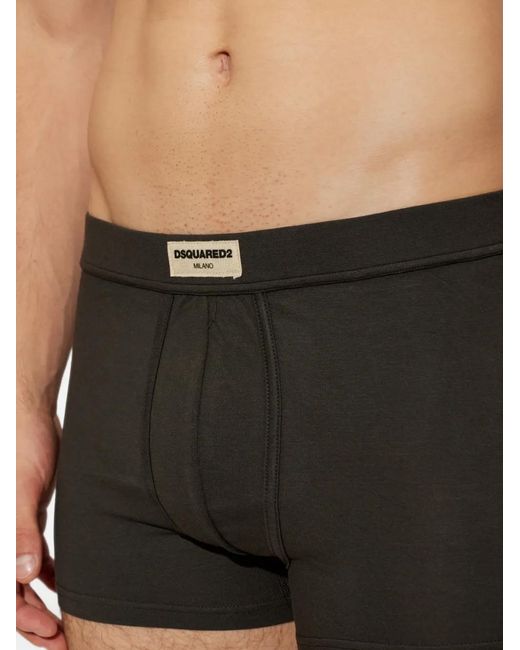 Boxer À Patch Logo DSquared² pour homme en coloris Black
