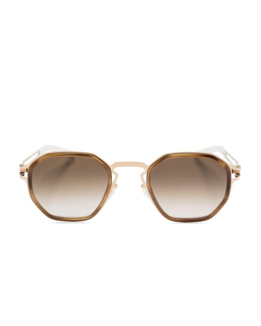 Mykita Brown Gia Geometric-frame Sunglasses
