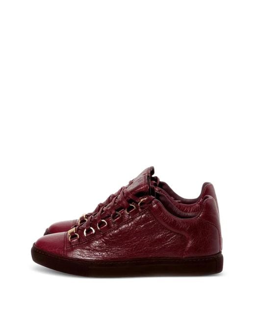 Balenciaga Red Arena Low-Top Sneakers