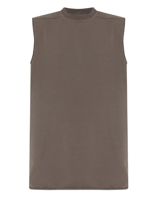 Top sin mangas con borde sin rematar Rick Owens de hombre de color Brown