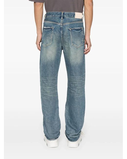 Purple Brand Blue P011 Vintage Knee Slit Jeans for men