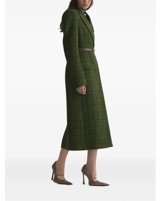 Mugler Green Midi Tailoring Coat