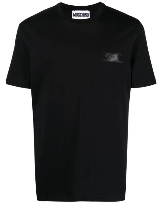 Moschino T-Shirt mit Logo-Applikation in Black für Herren