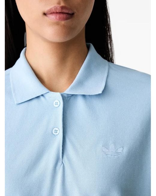 Adidas Blue Short-Sleeve Polo Shirt