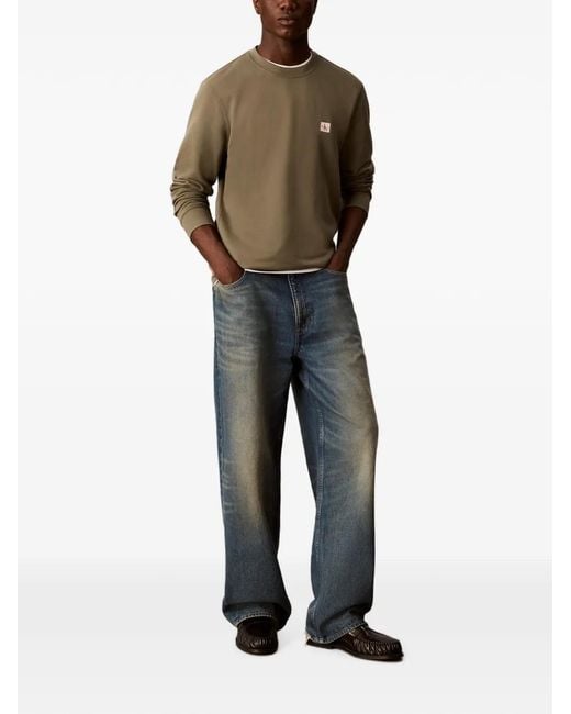 Calvin Klein Natural Logo-Patch Sweater for men