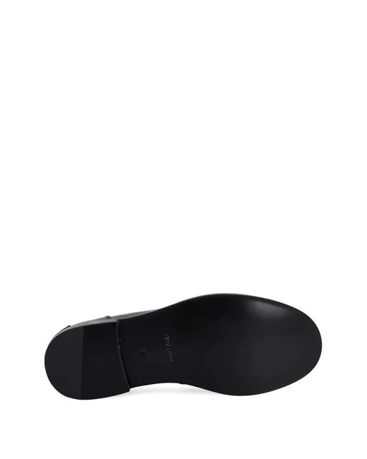 MSGM Black Letter-Appliqué Loafers