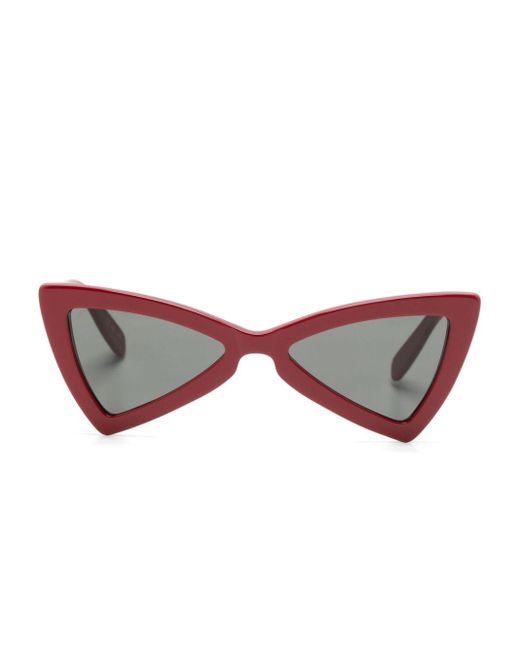 Saint Laurent Red Geometric-frame Sunglasses