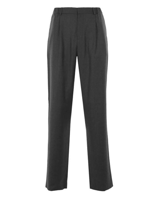 Agnona Gray Elasticated-Waistline Tailored Trousers for men