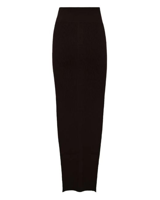 Rick Owens Sacri リブニット マキシスカート Black