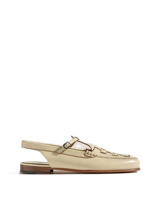Hereu White Roqueta Leather Loafers for men