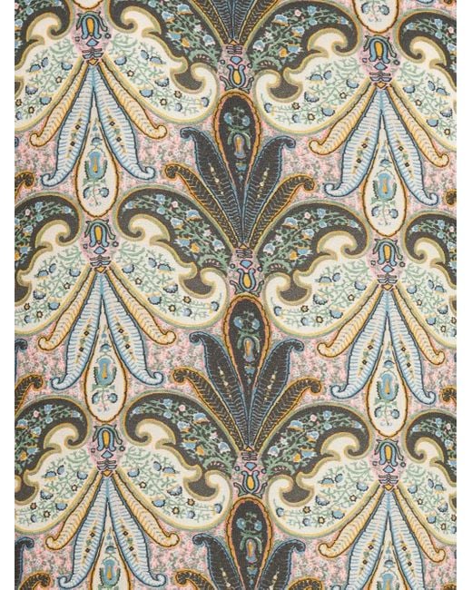 Etro Natural Paisley-Print Front-Tie Blouse