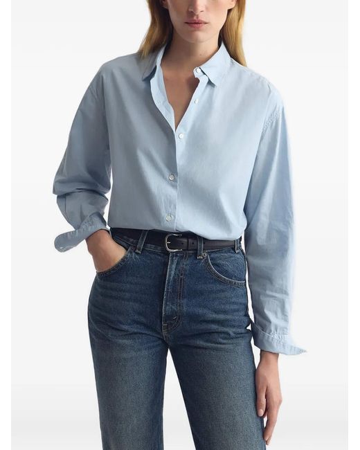 Nili Lotan Blue Raphael Button-Down Shirt