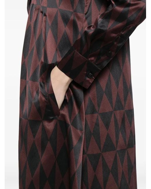 Vestido con estampado geométrico Cynthia Rowley de color Brown