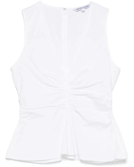 Veronica Beard White Aidan Top