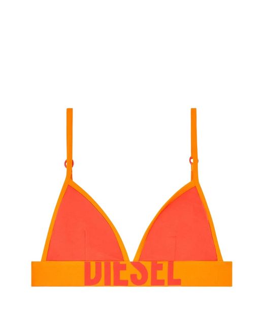 DIESEL Orange Soutien-Gorge À Bande Logo