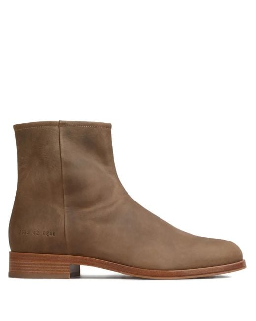 Bottines En Daim Ciré À Fermeture Zippée Common Projects pour homme en coloris Brown