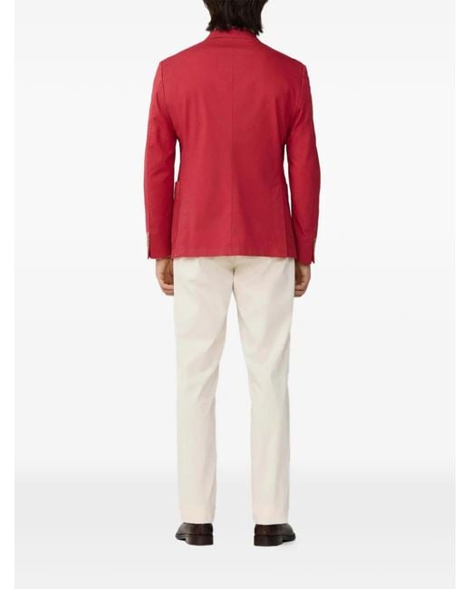 Hackett Red Single-Breasted Blazer for men