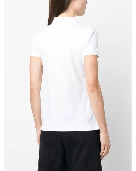 Ralph Lauren White Pique Polo Shirt