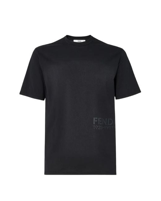 Fendi Black Cotton T-Shirt for men