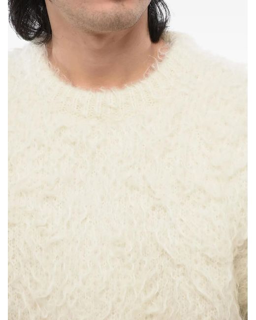 Jil Sander Natural Brushed Crew Neck Sweater for men