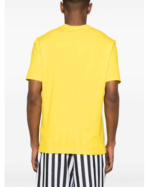 Camiseta con logo estampado Moschino de hombre de color Yellow