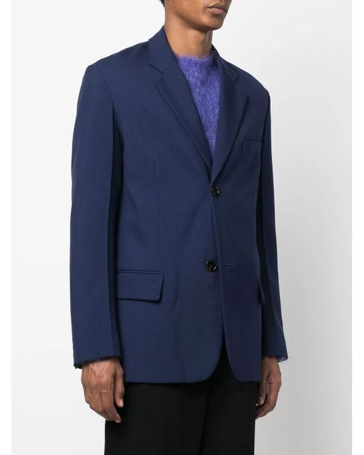 Marni Blue Tropical Wool Blazer for men