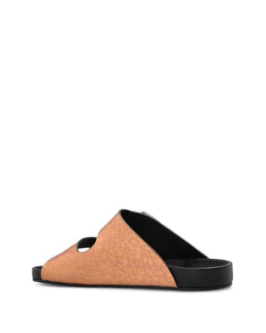 IRO Brown Leather Slides