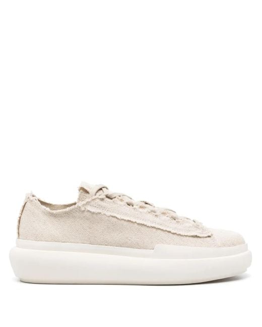 Y-3 White Nizza Flatform Sneakers