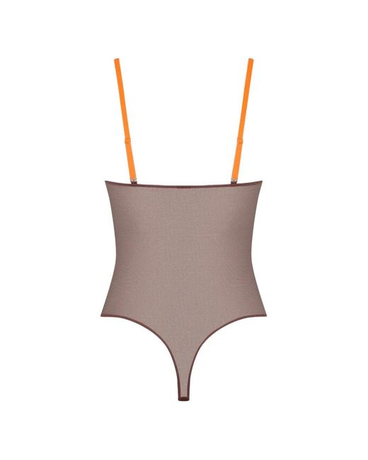 Maison Close Brown Corps À Corps Mesh Bodysuit
