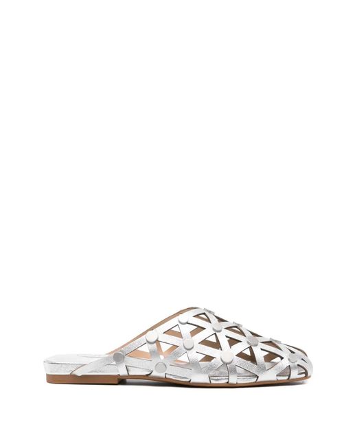 Ash White Bone Cut-Out Sandals
