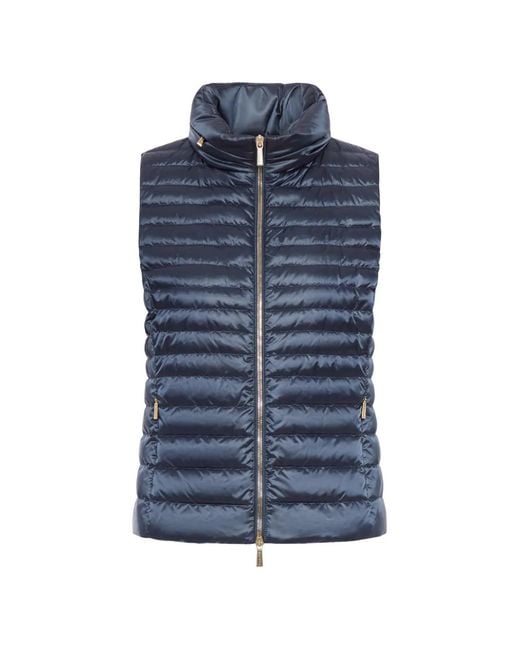 Moorer Blue Quilted-Design Gilet