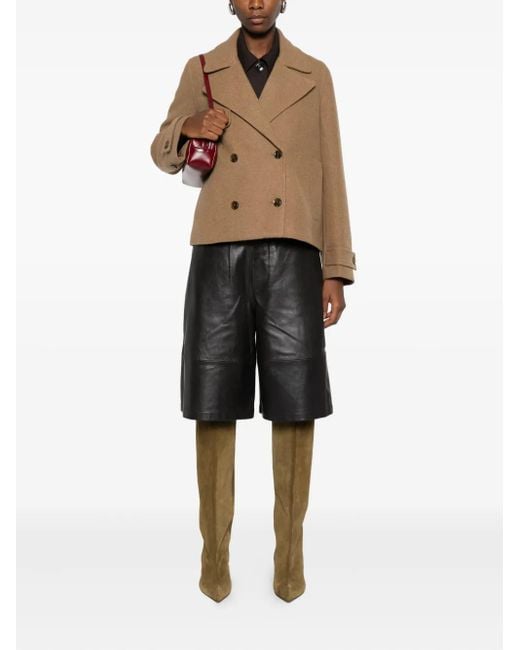 Samsøe & Samsøe Natural Double-Breasted Fitted Jacket