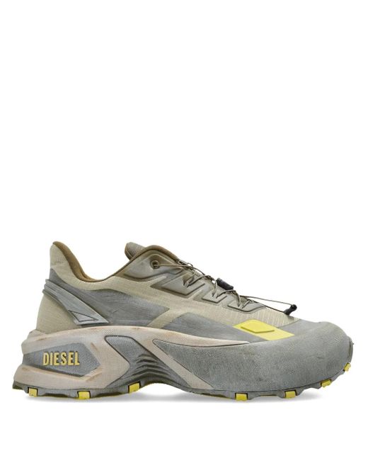 DIESEL Green D-Cage Runner Lace-Up Chunky Sneakers for men