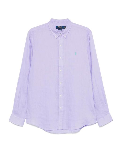 Camicia di Polo Ralph Lauren in Purple da Uomo