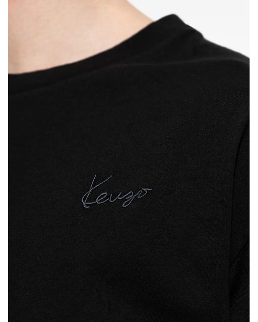 KENZO Black Gots Signature Classic T-Shirt for men
