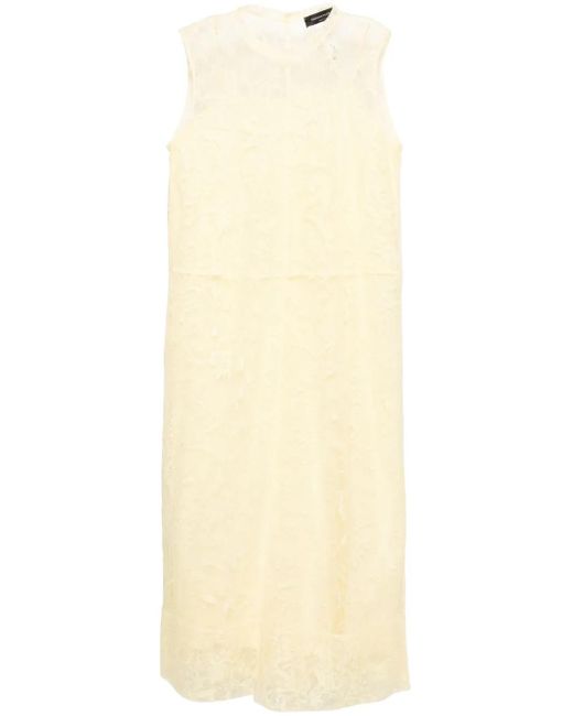 Fabiana Filippi Natural Linen Blend Midi Dress