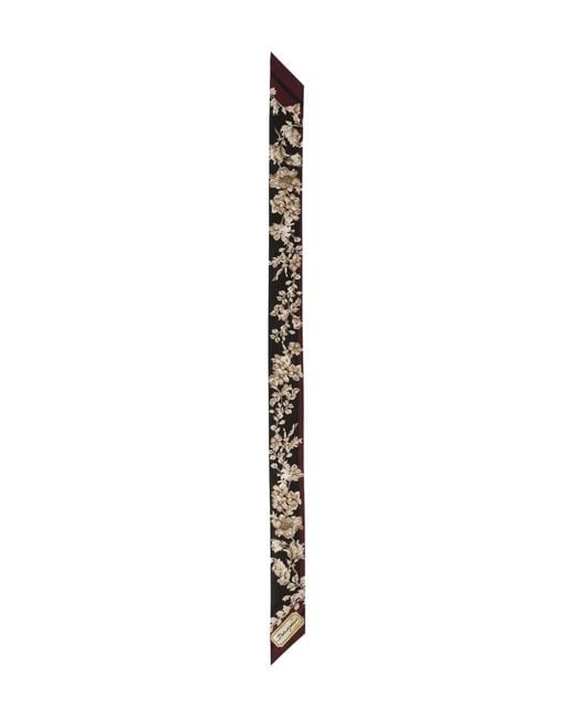 Dolce & Gabbana White Floral-Print Silk Scarf