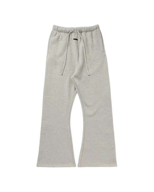 Fear Of God Gray Essentials Drawstring-Waist Flared Cotton Track Pants