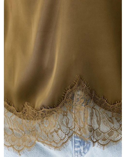 Gestuz Green Gzlalou Lace-Trim Blouse