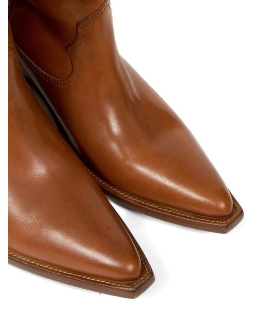 Maison Margiela Brown Heel-Less Western Boots for men